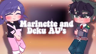 MLB and MHA react to Marinette and Deku’s AU’soriginalmy AUBkDk 🧡💚 [upl. by Nosreme]