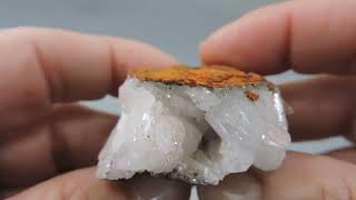 Hemimorphite on limonite from Mexico – miniature [upl. by Ulund]