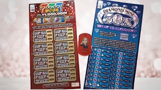 Triple 777 amp Diamond Mine 50X Illinois lottery [upl. by Ashraf]