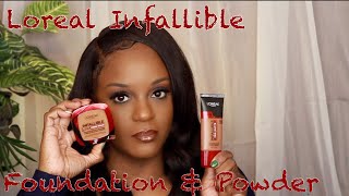 LOREAL INFALLIBE FOUNDATION amp POWDER  NEW SHADES [upl. by Rosenquist]