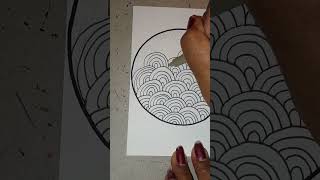 Easy zentangle pattern for beginners [upl. by Crispas872]