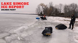 Lake Simcoe Ice Report Holmes Point [upl. by Derfniw]