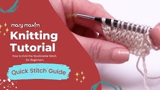 How to Knit the Stockinette Stitch for Beginners [upl. by Atterol]