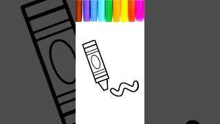 Crayon drawing art for kids drawing art shortsvideo shortsfeed viralvideo [upl. by Krissy262]