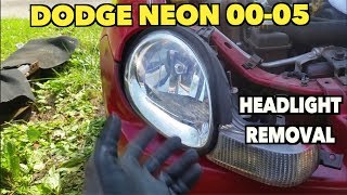 Dodge Neon Headlight Removal [upl. by Mirilla]