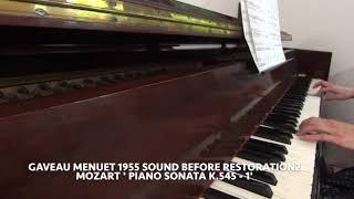 Gaveau Menuet 1955 sound before restoration2  Mozart [upl. by Eiznyl]