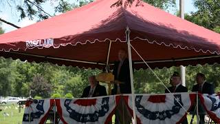 2017 Memorial Day Roselawn Cemetery Martinsville Virginia  Rep Morgan Griffith [upl. by Griffith]