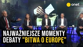 Najważniejsze momenty debaty quotBitwa o Europęquot quotNie w szczepionkęquot spór o imigrantów i oskarżenia [upl. by Desdemona]