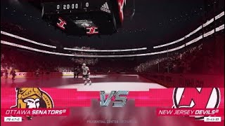 PS4 NHL 20 Ottawa Senators Vs New Jersey Devils [upl. by Bradski]