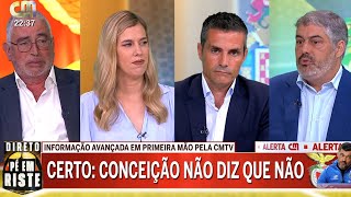 BENFIQUISTAS ESTÃO DIVIDIDOS ENTRE SÉRGIO CONCEIÇÃO E ROGER SCHMIDT  CMTV  Pé em Riste [upl. by Folsom]