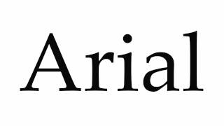 How to Pronounce Arial [upl. by Malim889]