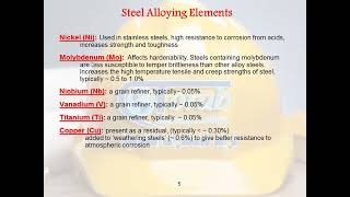 alloying elements and its effect on steel [upl. by Piselli]