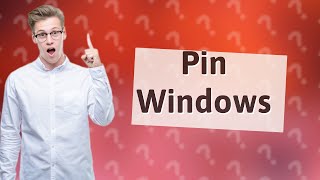 How do I PIN a window in Windows 10 [upl. by Anahpets]