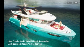 18m Trawler Yacht Hybrid Electric Propulsion Architectureamp Design Andrei Rochian [upl. by Lona]