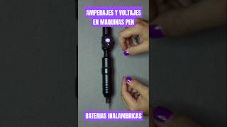 Amperajes y Voltajes En Baterias Inalambricas Para Tatuar Con Maquinas Tipo Pen Rotativas  short [upl. by Uehttam932]