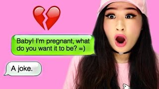 Reacting To The Funniest Pregnancy Texts Fails [upl. by Anilam]