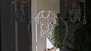 Crystal suncatcher lampshade suncatcher crystals diycrafts crafts [upl. by Nodnal]