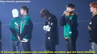 Legendado PTBR 161112 Jungkook se emociona ao ouvir Taehyung falar sobre sua avó BTS 3rd Muster [upl. by Teemus417]