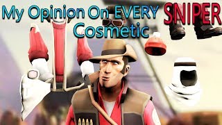 TF2  My Opinion on EVERY Sniper Cosmetic in Under 6 Minutes [upl. by Muraida]