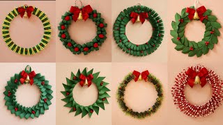 8 Christmas WreathChristmas Wreath making ideas at home christmascrafts christmasdecorations [upl. by Lean]