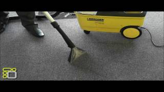 Karcher Carpet Cleaner PUZZI 100 Demonstration [upl. by Aihsened]