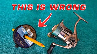 How to Spool a Spinning Reel without Line Twists Best way to spool the fishing reel [upl. by Hillel]