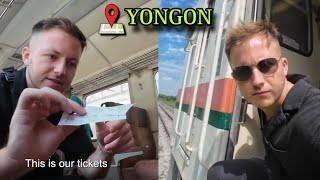 Riding the Oldest Train in Yangon 🇲🇲  yongon railway station  harry yangon tour [upl. by Melborn]