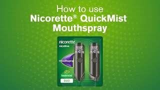 Nicotine Spray  NICORETTE® How To Use Nicorette® QuickMist [upl. by Fishback636]