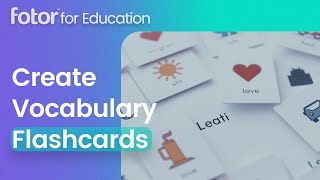 How to Create Flashcards Online  Fotor For Education [upl. by Shult]