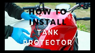 how to install tank protector on motorbike [upl. by Imojean]