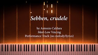 24 Italian Songs  05 Sebben crudele Performance Accompaniment Piano Roll Med Low [upl. by Delgado]