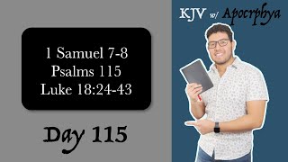 Day 115  Bible in One Year KJV 2022 [upl. by Seuqramed]