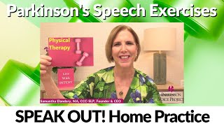 Parkinsons Speech Exercises PHYSICAL THERAPY [upl. by Kcire480]