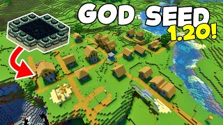 BEST Minecraft 120 Seed  VILLAGE amp STRONGHOLD Pocket Edition [upl. by Eniamirt]