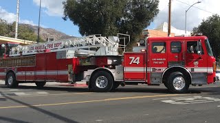 LAFD Light Force 74 Responding [upl. by Zeuqram30]