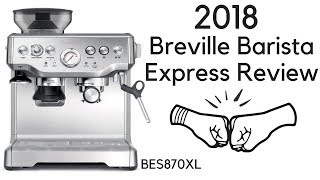 HOW TO MAKE A LATTE  Breville Barista Express Coffee Tutorial 2018  BES870XL Review  Ralli Roots [upl. by Ramunni]