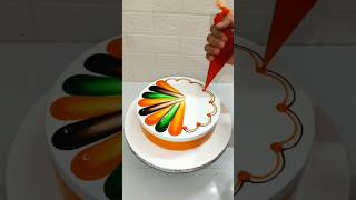 1kg Orange Cake Design  Mix Colour Cake Decorating shortsfeed shortvideo shorts trending food [upl. by Derk]