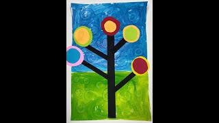 2nd Grade Kandinsky Circle Trees [upl. by Arhez]