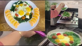 Easy amp Healthy Spinach Egg Breakfast  HighProtein Recipe for Busy Mornings [upl. by Edgerton]