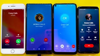 iOS vs Android iPhone 8 Plus Xiaomi Mi Mix1 Huawei P40 Samsung Galaxy S8 Incoming Calls [upl. by Ocnarf]