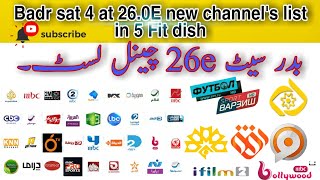 Badr sat 260E new fta channels list on 5 fit dish [upl. by Edra]