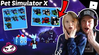 NOVÁ VELKÁ HACKER HUGE CAT VE HŘE 👾 GLITCH PET 👾 Pet Simulator X  Roblox  Tatínek a Barunka [upl. by Aicilehp]