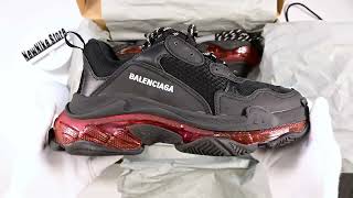 Balenciaga Triple Clear sole Trainer In Black Rep [upl. by Blader]