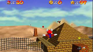 Super Mario 64 Sables trop mouvants  Dans les griffes du vautour Niveau 8 Etoile 1 sur n64 mini [upl. by Hartzke]