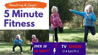 5 Minute Fitness Over 50 Over 60 – Hamstring amp Squats Senior workout [upl. by Simons]