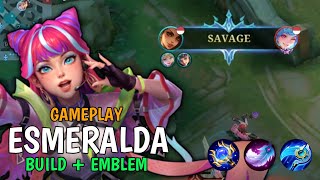 CARA MAIN ESMERALDA HYPER  BUILD DAN EMBLEM TERSAKIT 2024  GAMEPLAY SKIN ALL STAR [upl. by Essirahs]