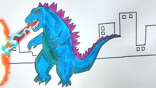 🎉It’s Godzilla’s birthday🎉 godzilla godzilladrawing kiddrawing drawingforkids🐲 🐲 [upl. by Maryjane]