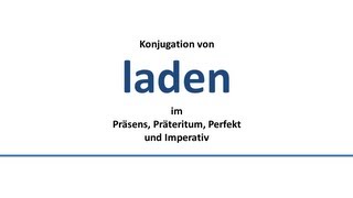 LADEN  Konjugation deutscher VerbenConjugation of German verbs [upl. by Inuat]