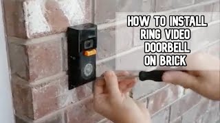 How to install Ring Video Doorbell on brick siding of your home DIY video ring ringdoorbell2 [upl. by Lathan]