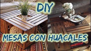 💡 COMO HACER MESAS CON HUACALES  DIY MESAS CON GUACALES  TUTORIAL PASO A PASO [upl. by Rehpinnej]